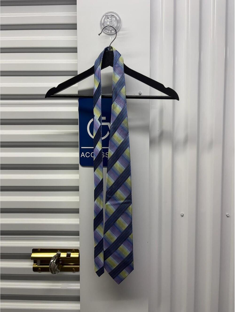 Kenneth Cole Kenneth Cole New York Handmade Silk Tie Pastel Diagonal Pattern